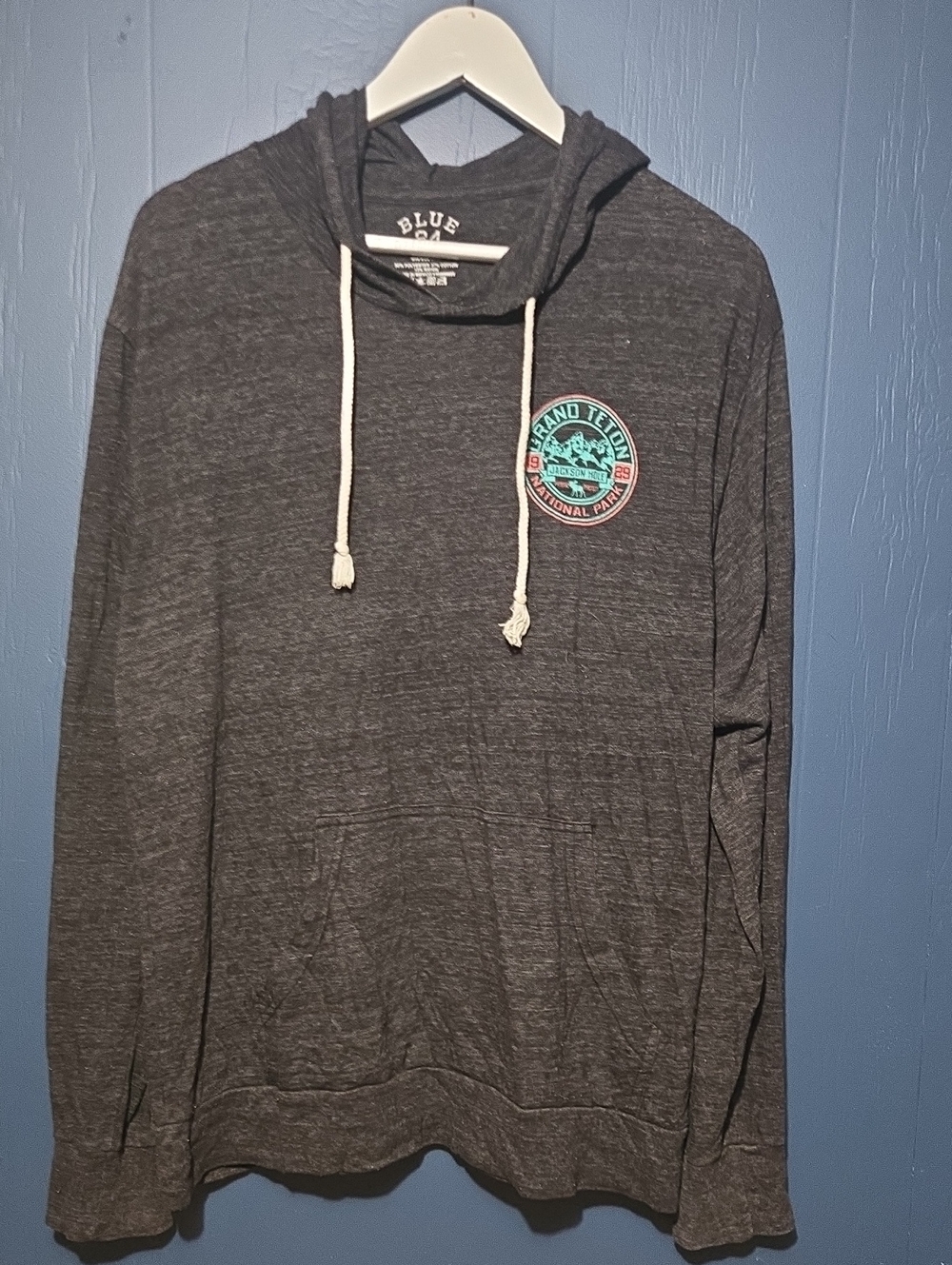Blue 84 Charcoal Hooded Pullover with Grand Teton Patch